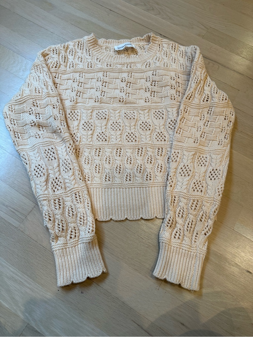 Heartloom Sydney Sweater Crochet Knit Pink